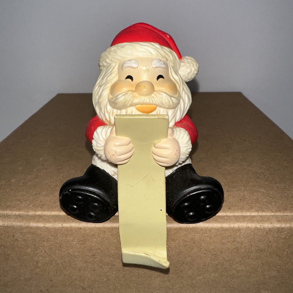 Shelf Sitter Santa Stocking Holder 3.75" - Vintage Paint Wear‎